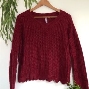 Francesca’s collection scalloped sweater!